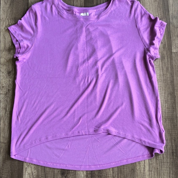 Athleta With Ease Ribbed Lilac Tee XS - Picture 3 of 8
